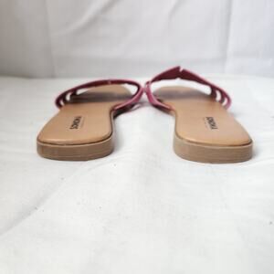 Sonoma Women's Vibrant Pink Slip-On Leather Upper Sandals Size 9 Women